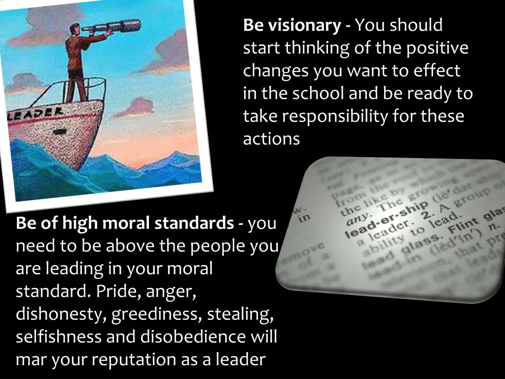 be visionary you should start thinking