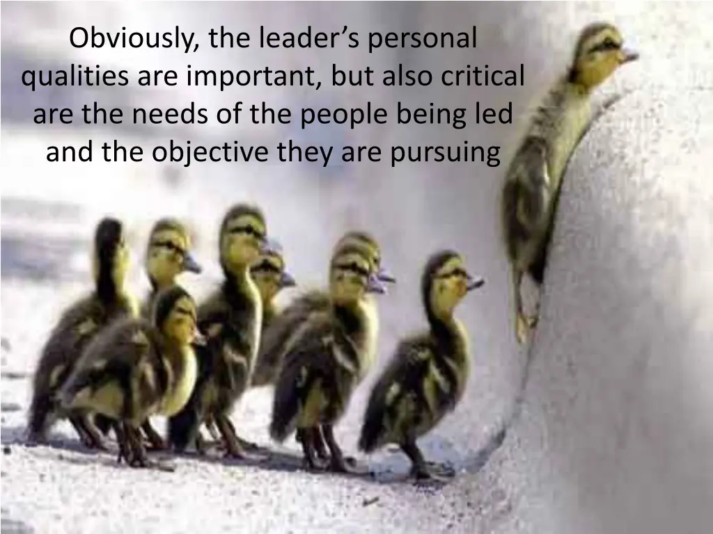 obviously the leader s personal qualities