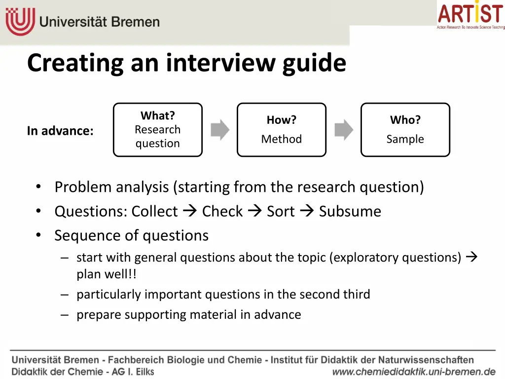 creating an interview guide