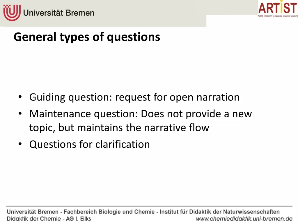general types of questions
