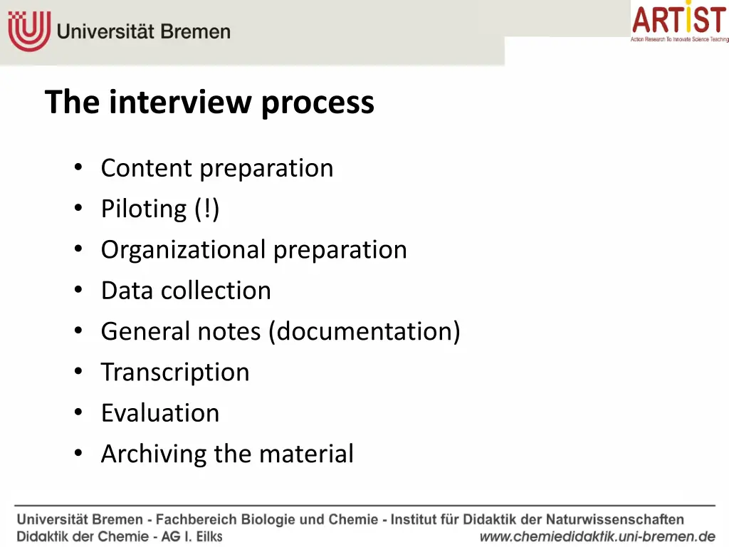 the interview process