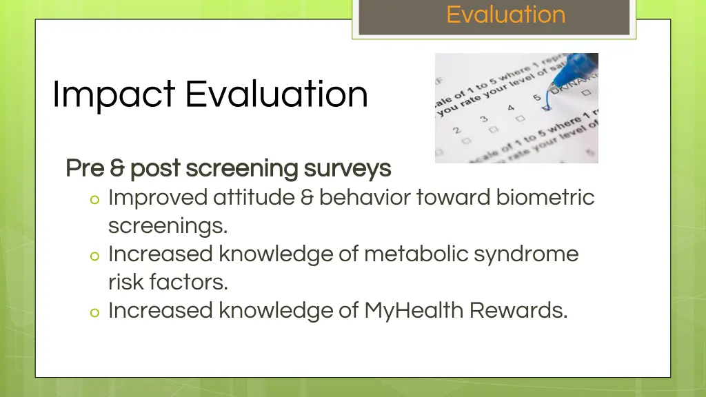 evaluation 1