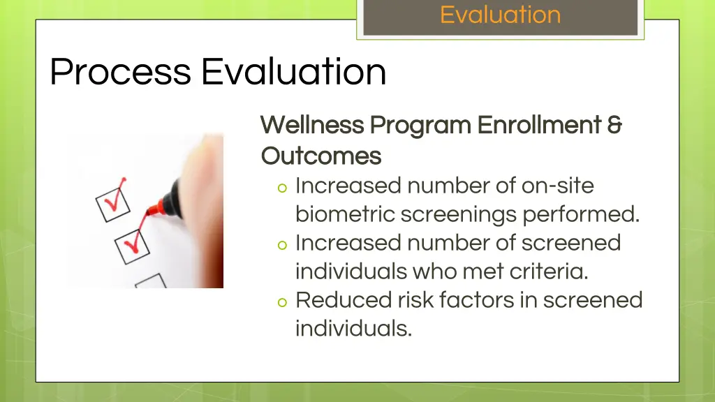evaluation