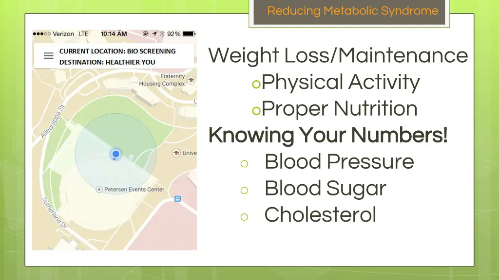 reducing metabolic syndrome