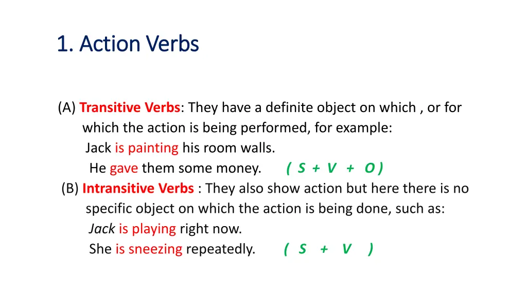 1 action verbs 1 action verbs