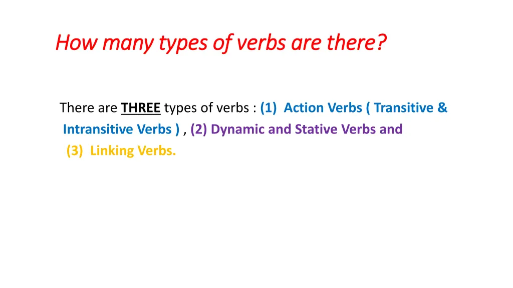how many types of verbs are there how many types