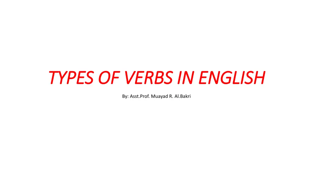 types of verbs in english types of verbs