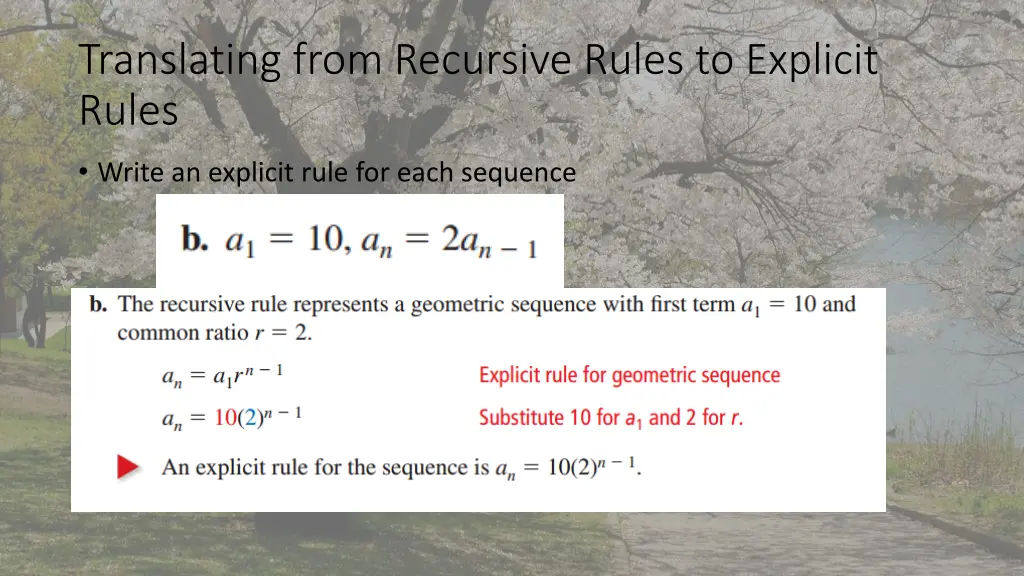 translating from recursive rules to explicit rules 1