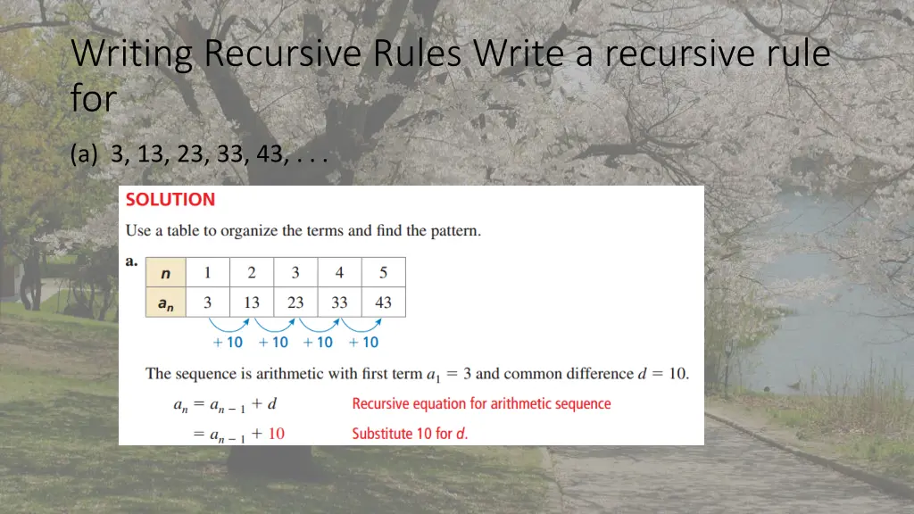 writing recursive rules write a recursive rule for