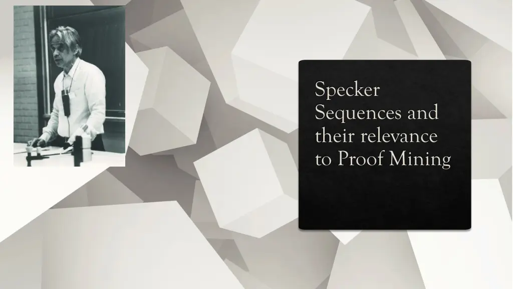specker sequences and their relevance to proof