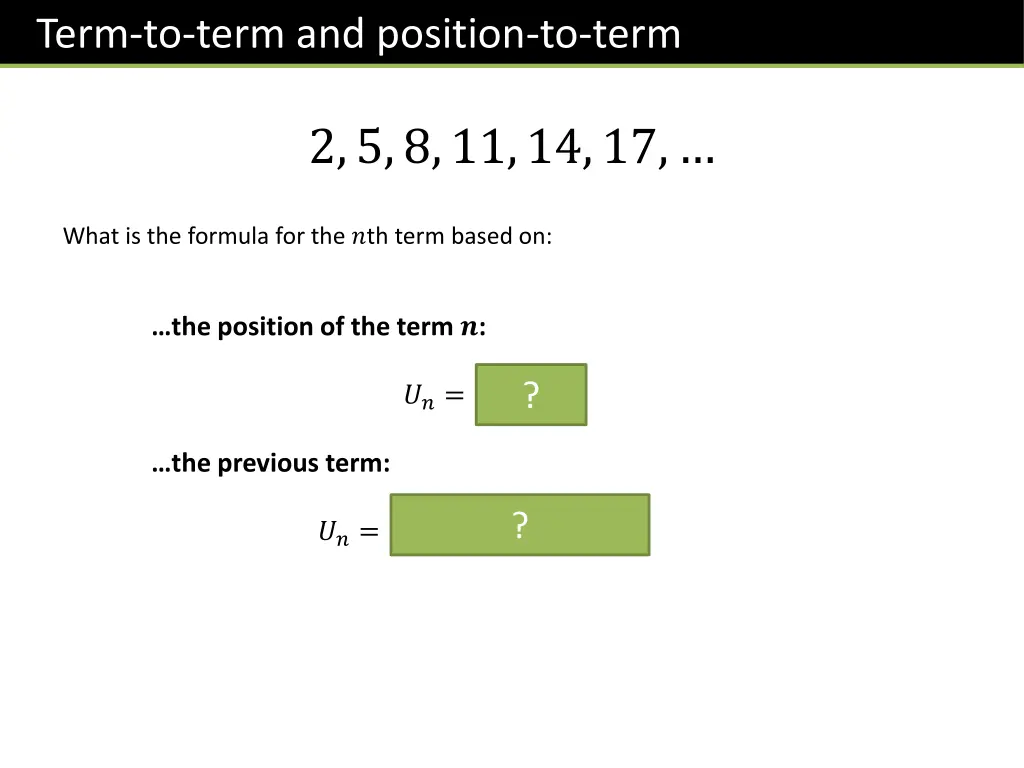 term to term and position to term