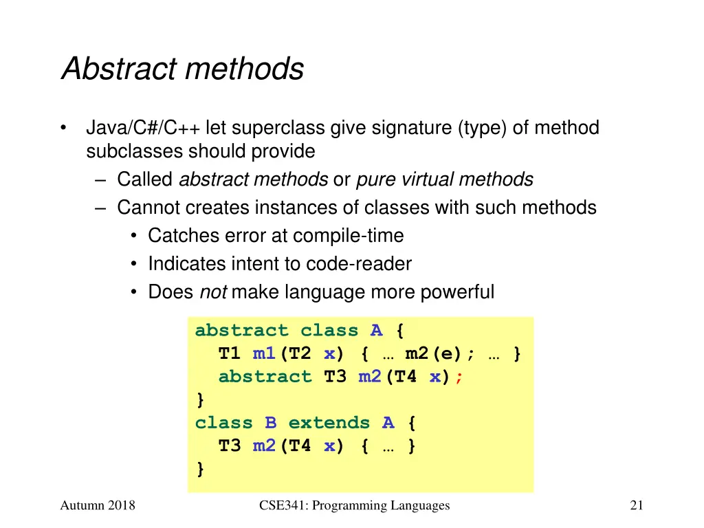 abstract methods