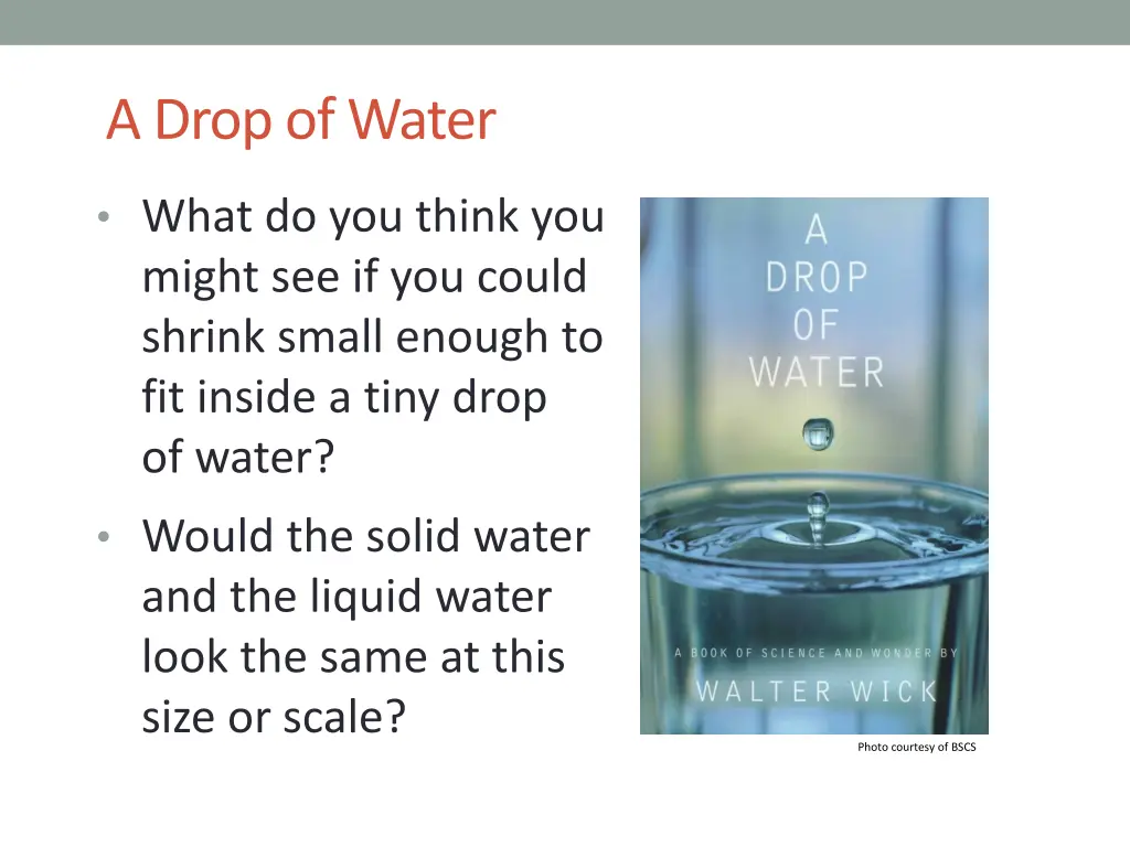 a drop of water