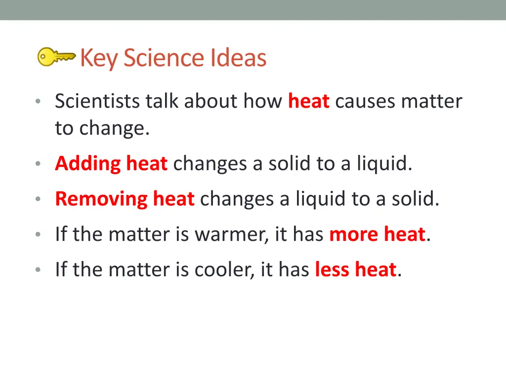 key science ideas