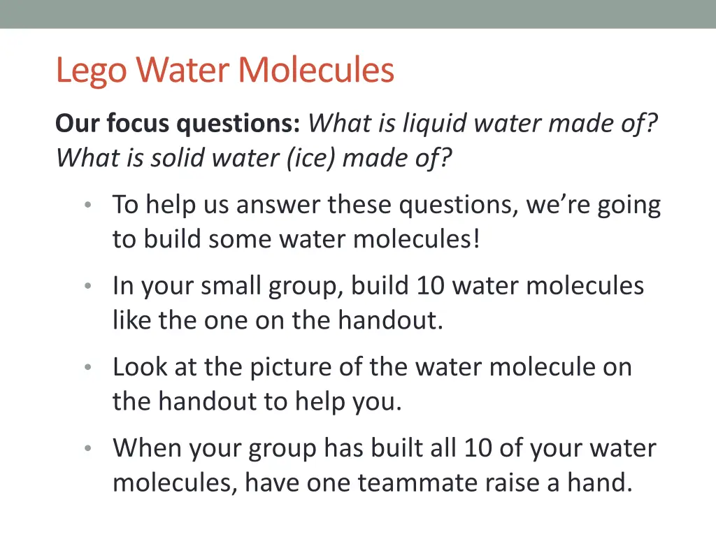lego water molecules