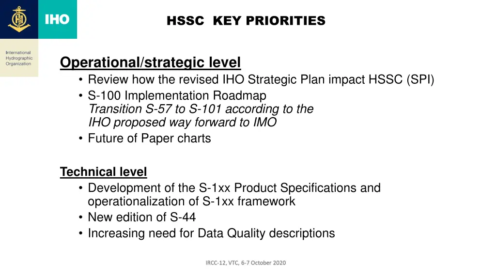 hssc key priorities
