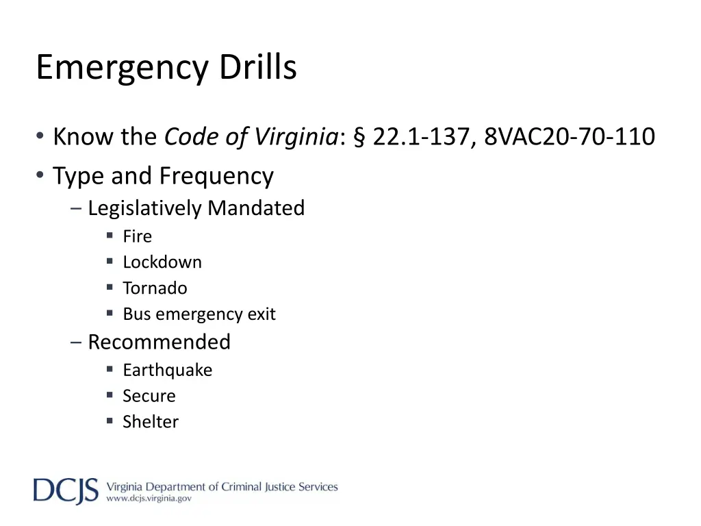 emergency drills 1
