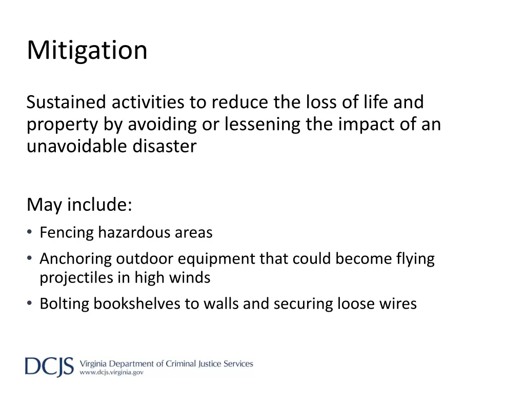 mitigation
