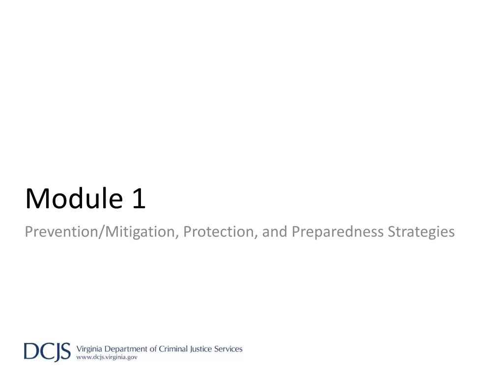 module 1 prevention mitigation protection