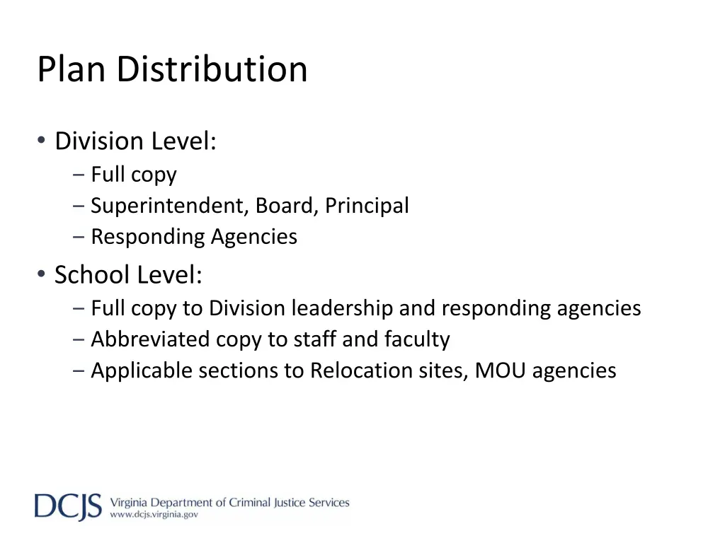 plan distribution 1