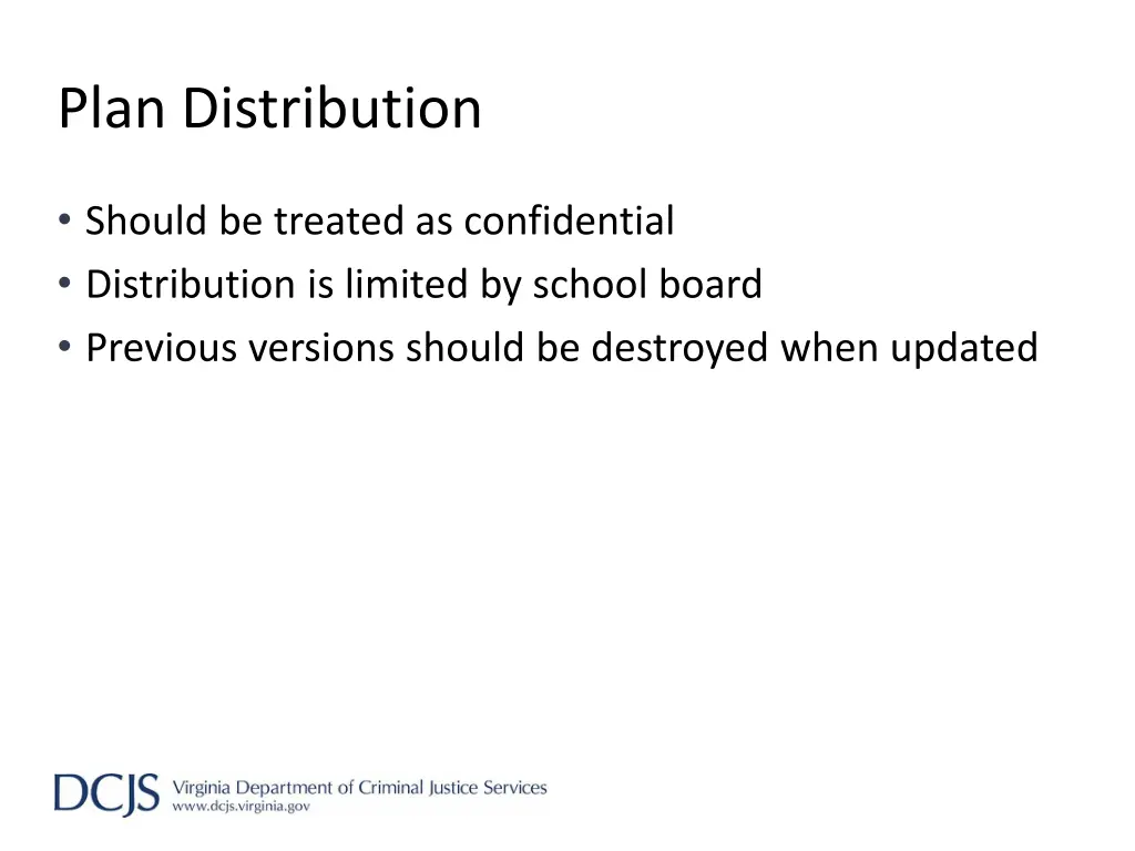 plan distribution