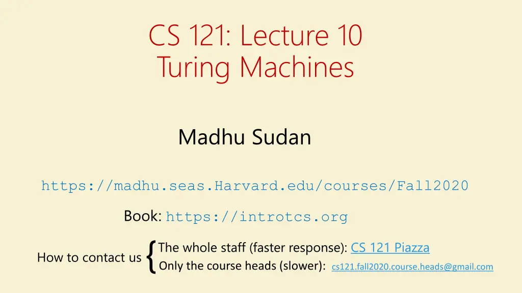 cs 121 lecture 10 turing machines