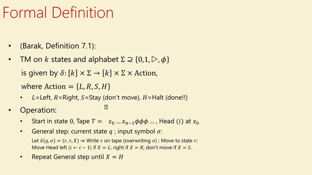 formal definition