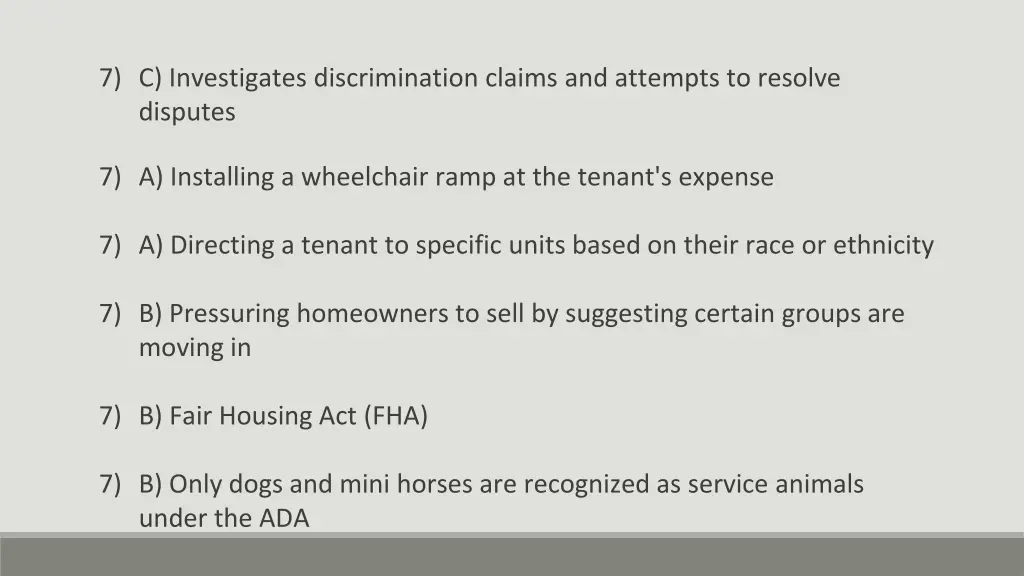 7 c investigates discrimination claims