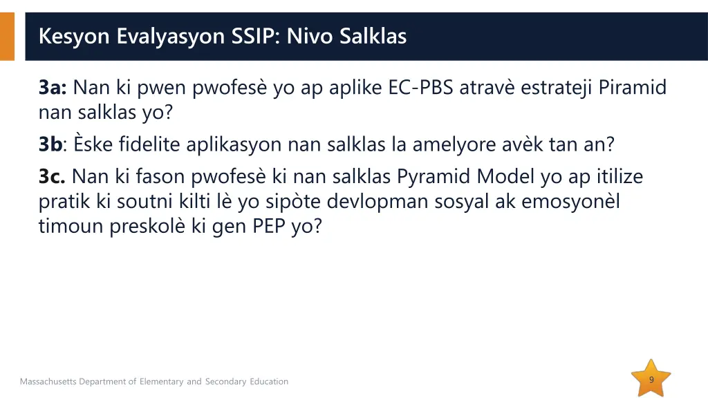 kesyon evalyasyon ssip nivo salklas