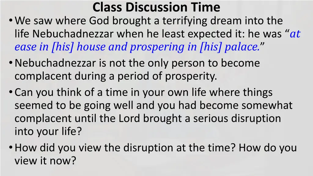 class discussion time 3