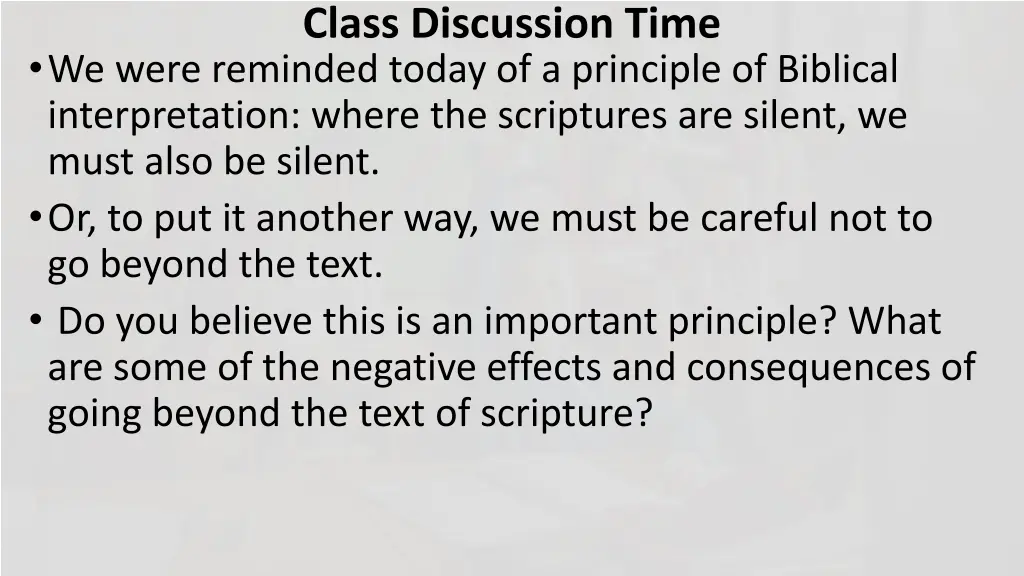 class discussion time 4