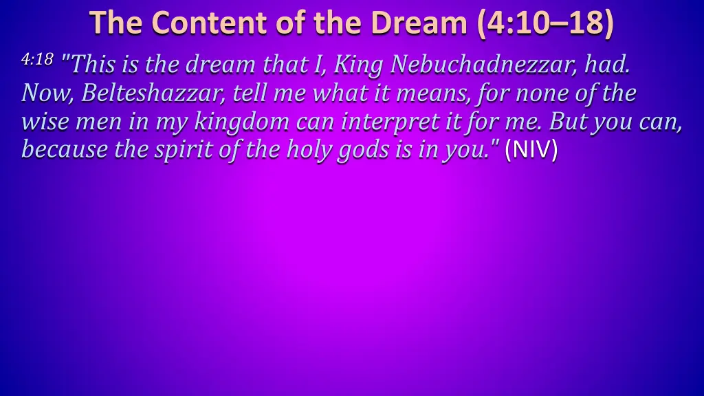 the content of the dream 4 10 18 4 18 this