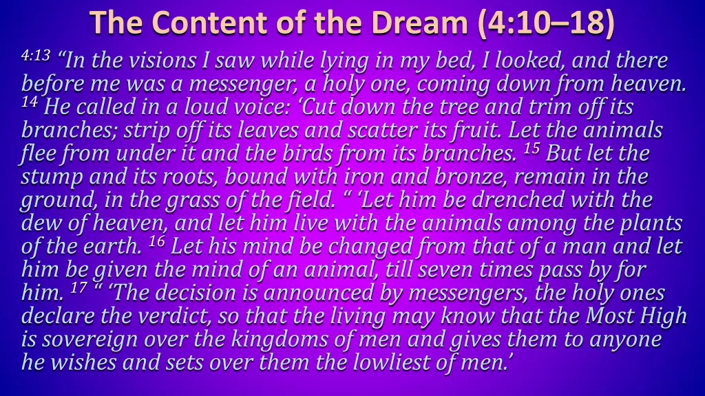 the content of the dream
