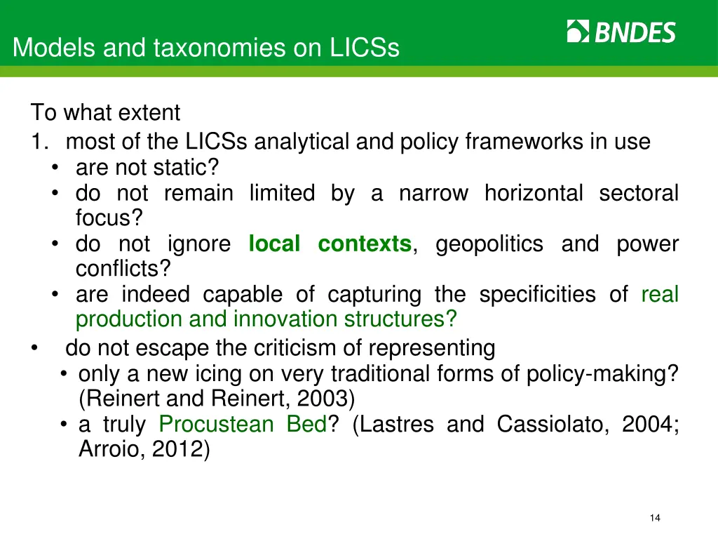 models and taxonomies on licss