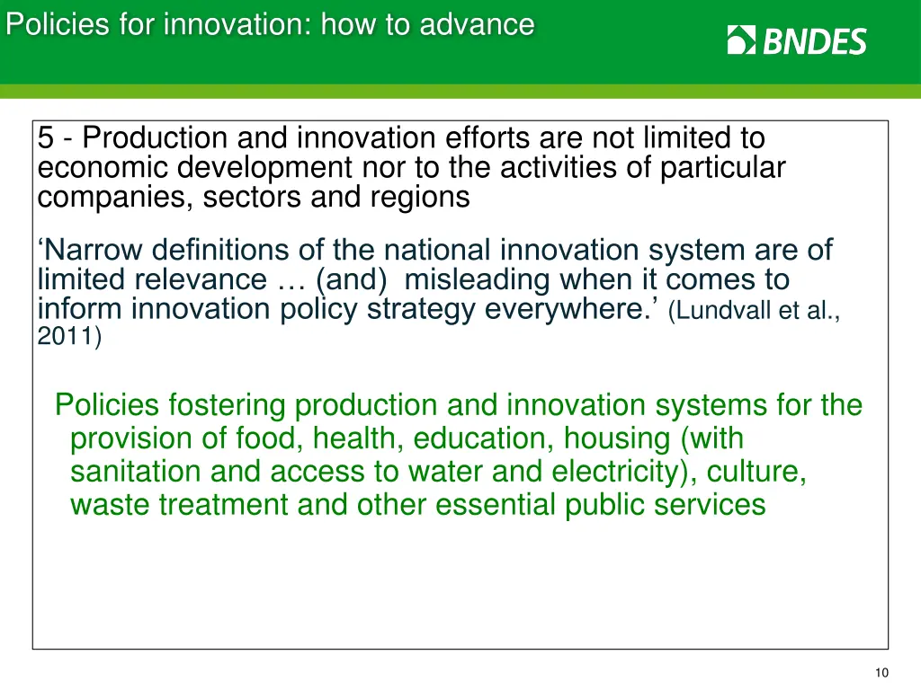policies for innovation how to advance 7