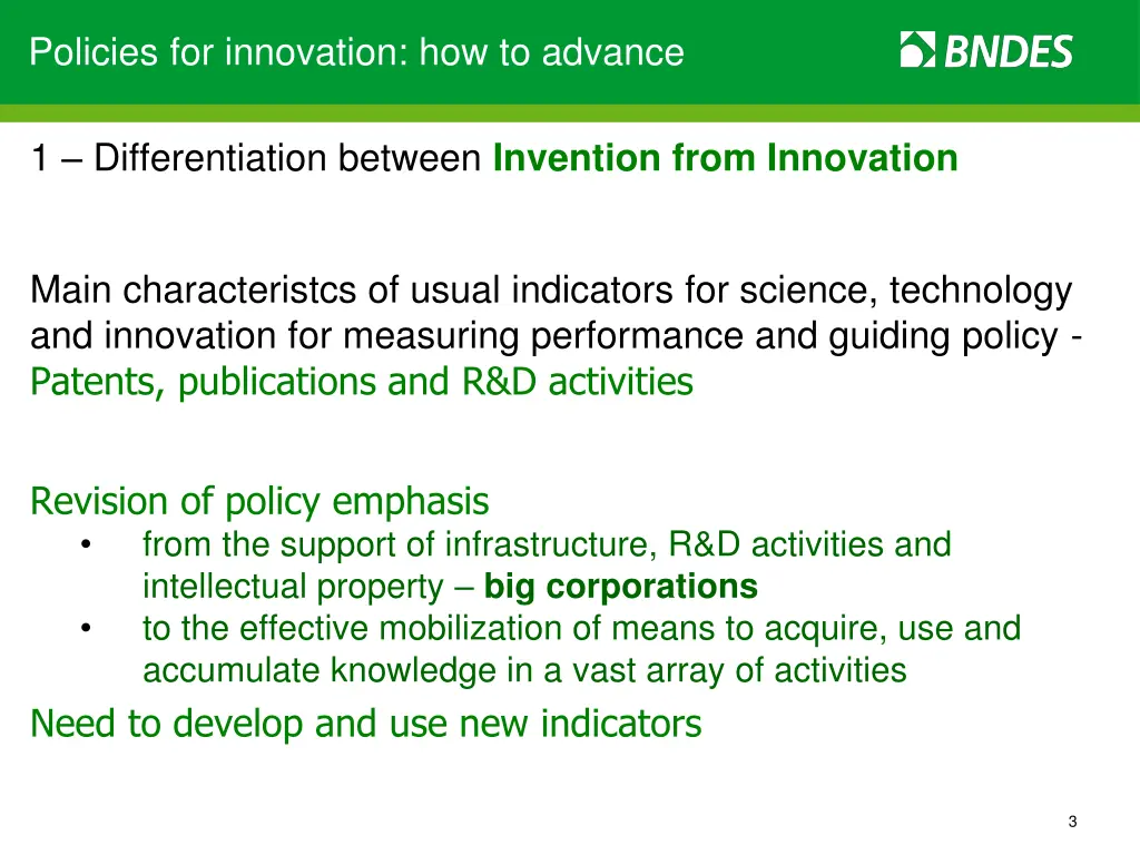 policies for innovation how to advance