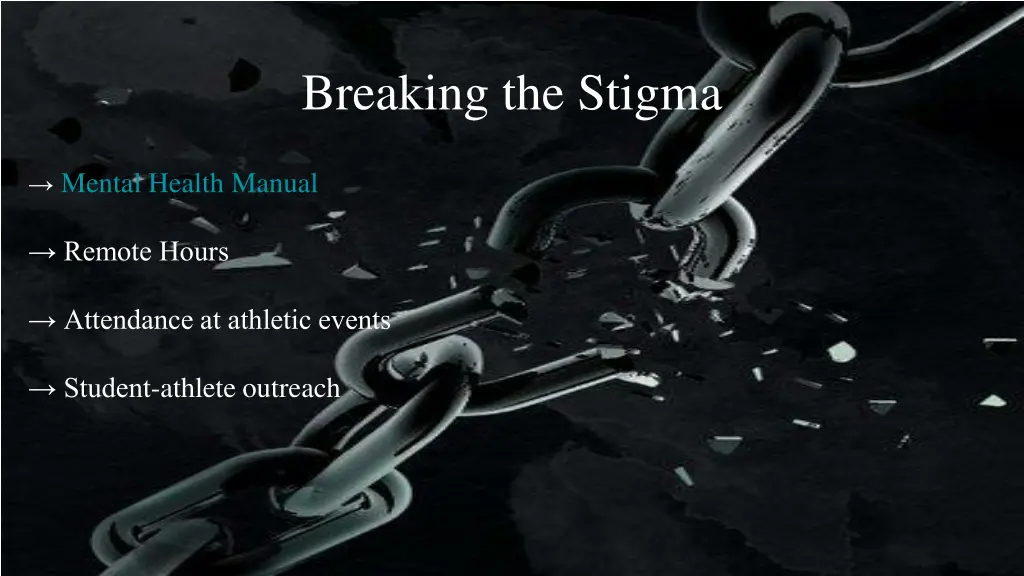 breaking the stigma