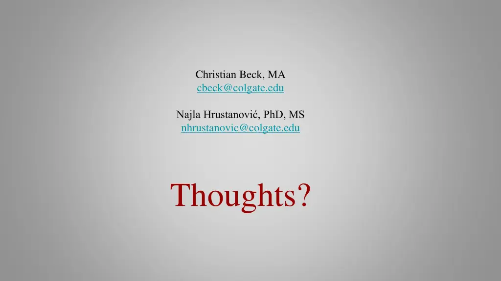 christian beck ma cbeck@colgate edu