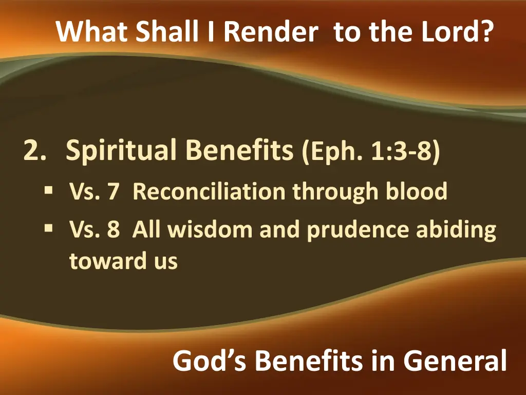 what shall i render to the lord 6