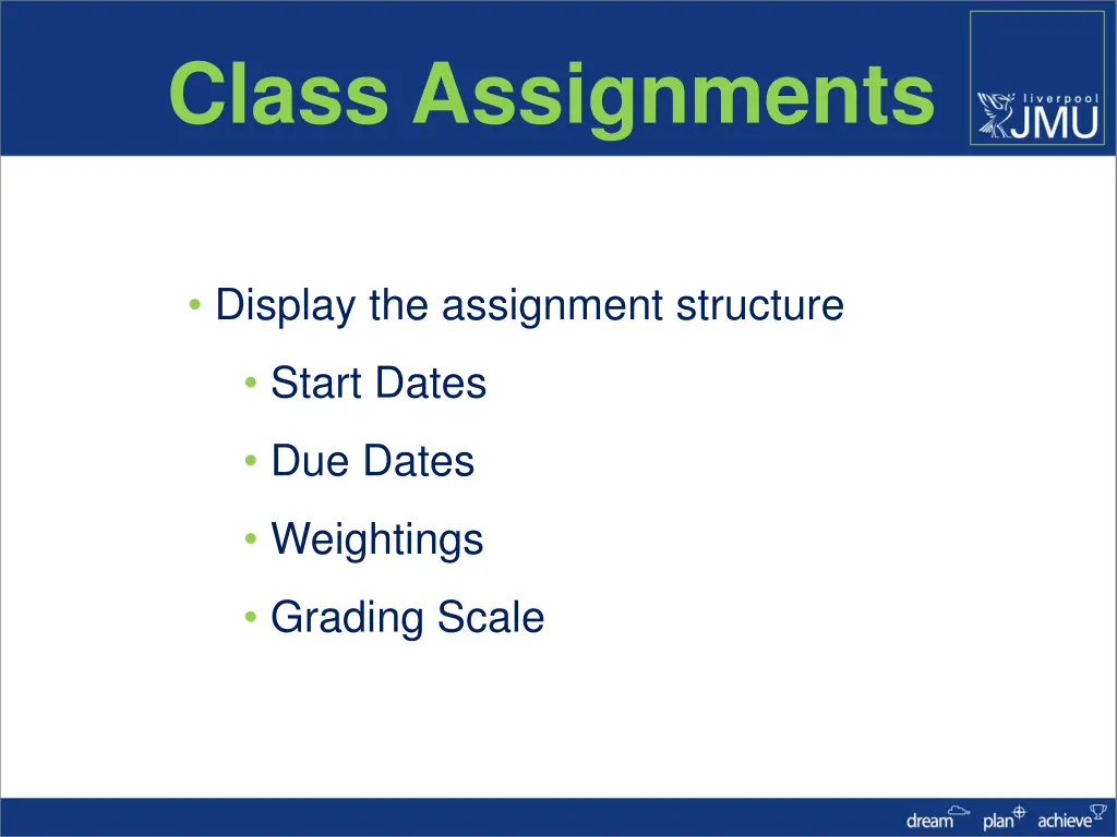 class assignments