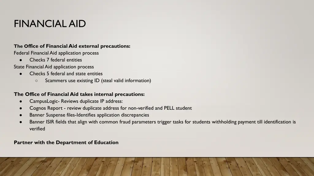 financial aid