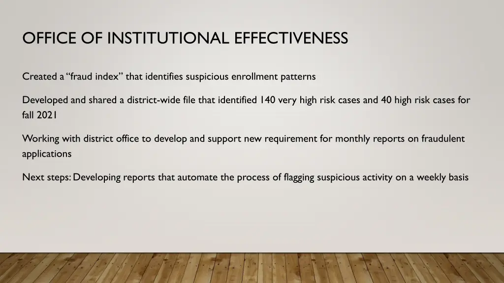 office of institutional effectiveness