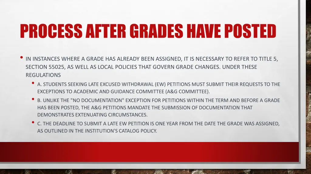 process after grades have posted