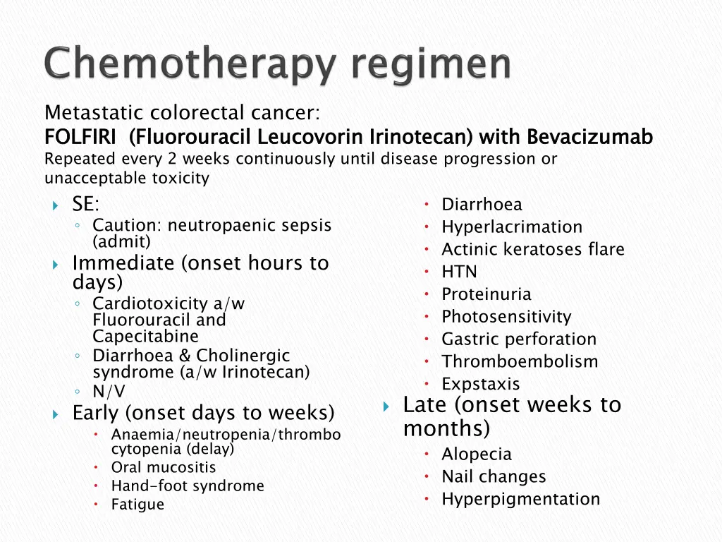 metastatic colorectal cancer folfiri repeated