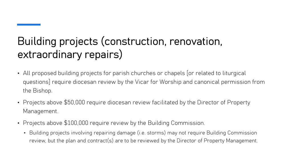 building projects construction renovation