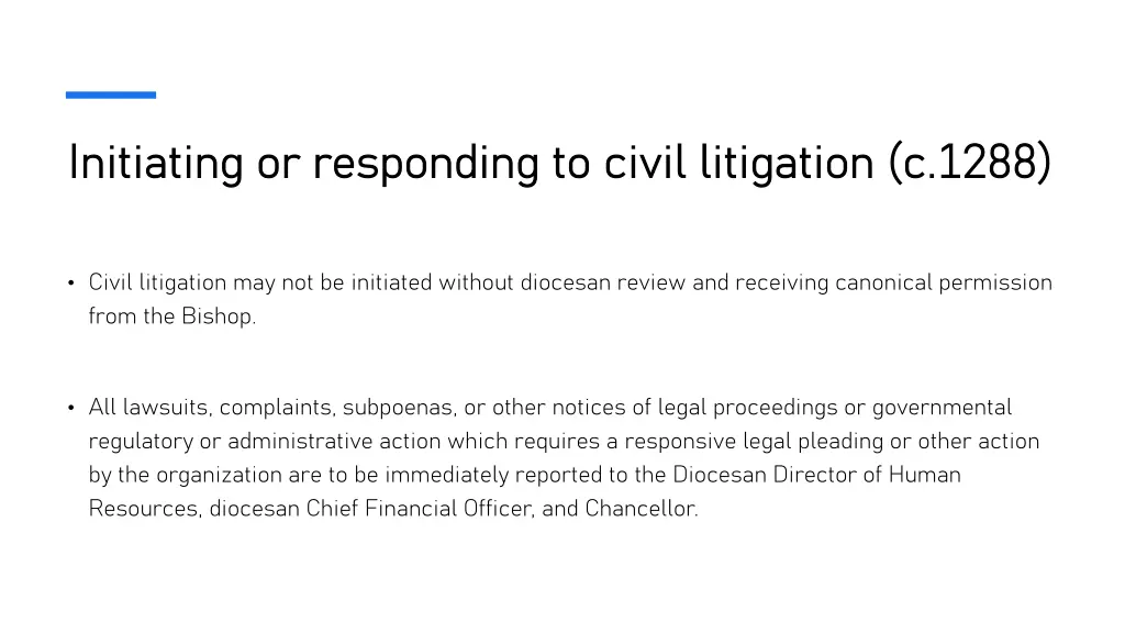 initiating or responding to civil litigation
