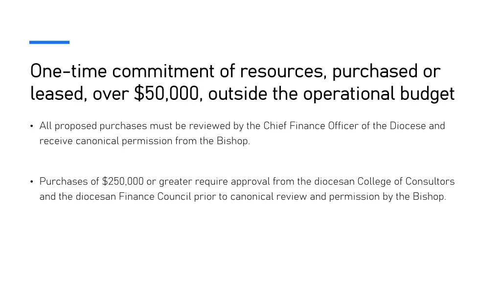 one one time commitment of resources purchased