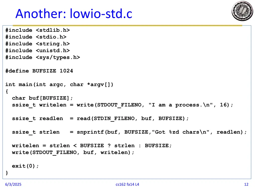 another lowio std c