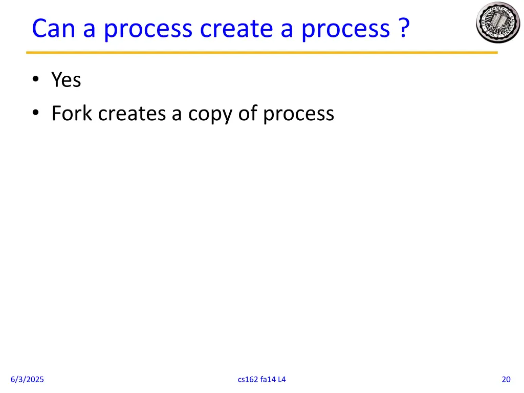 can a process create a process