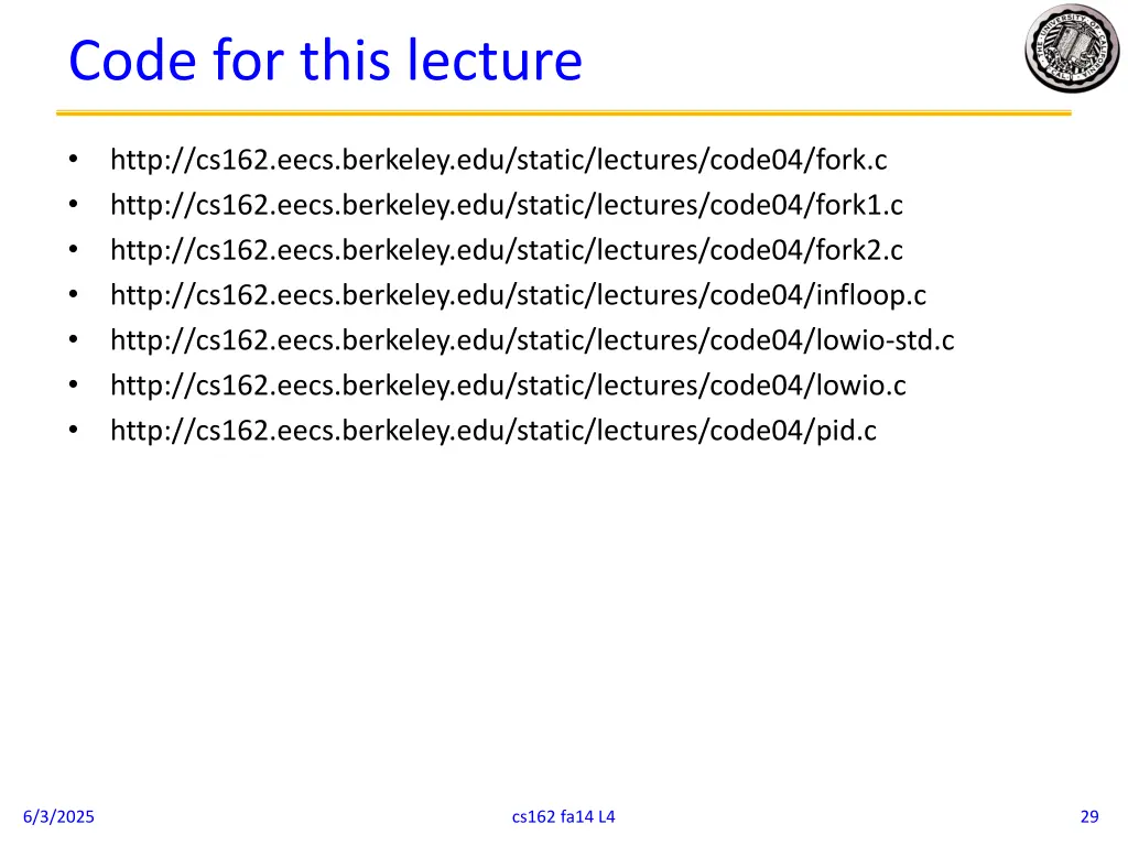 code for this lecture